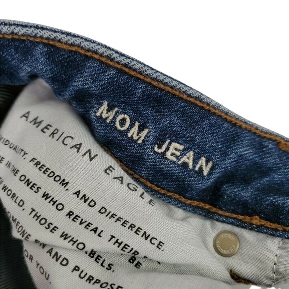 American Eagle High Rise Mom Jean 6 X-Long NWT - Picture 8 of 12